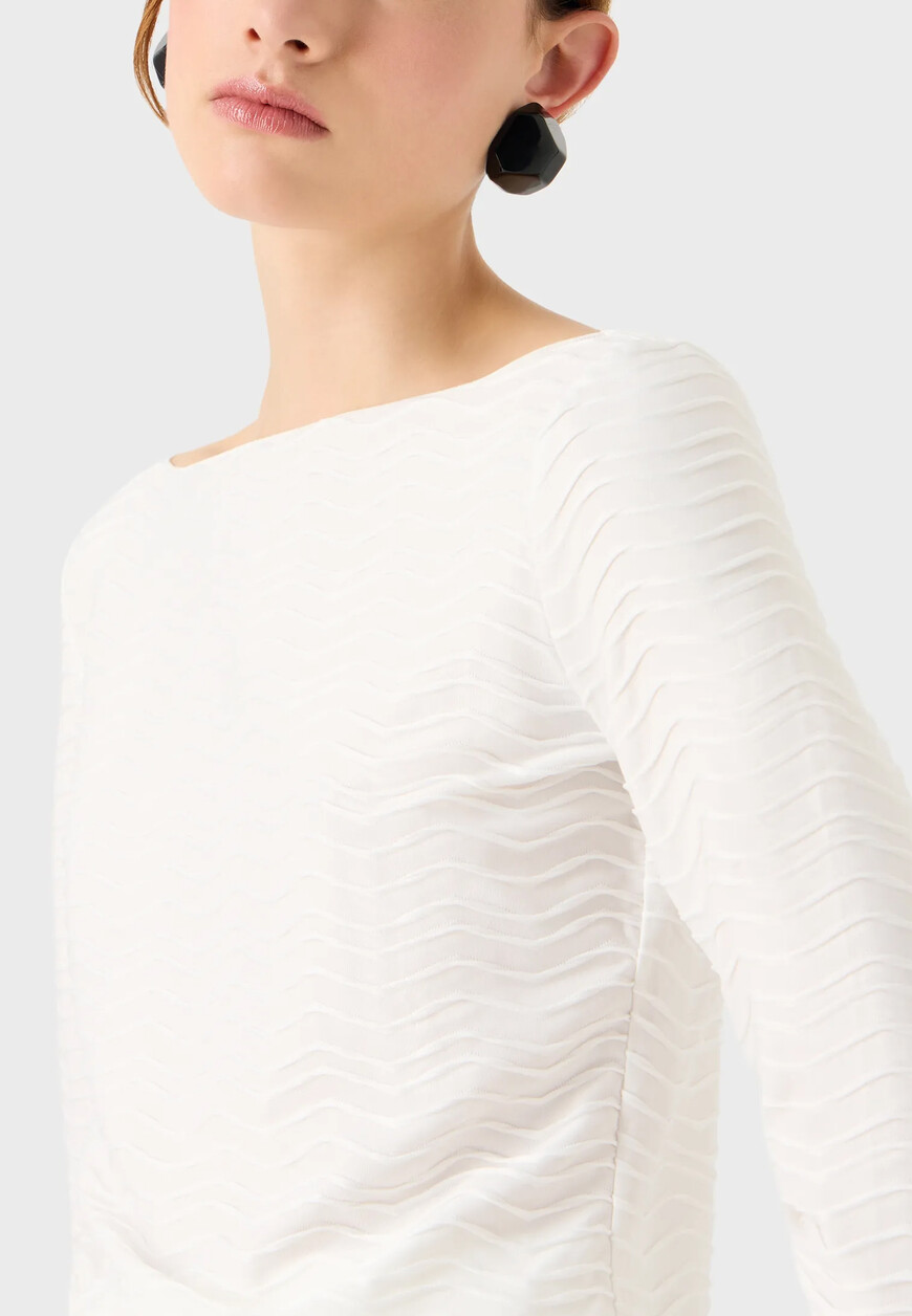 Лонгслив Emporio Armani, Белый 
Лонгслив Emporio Armani, Белый