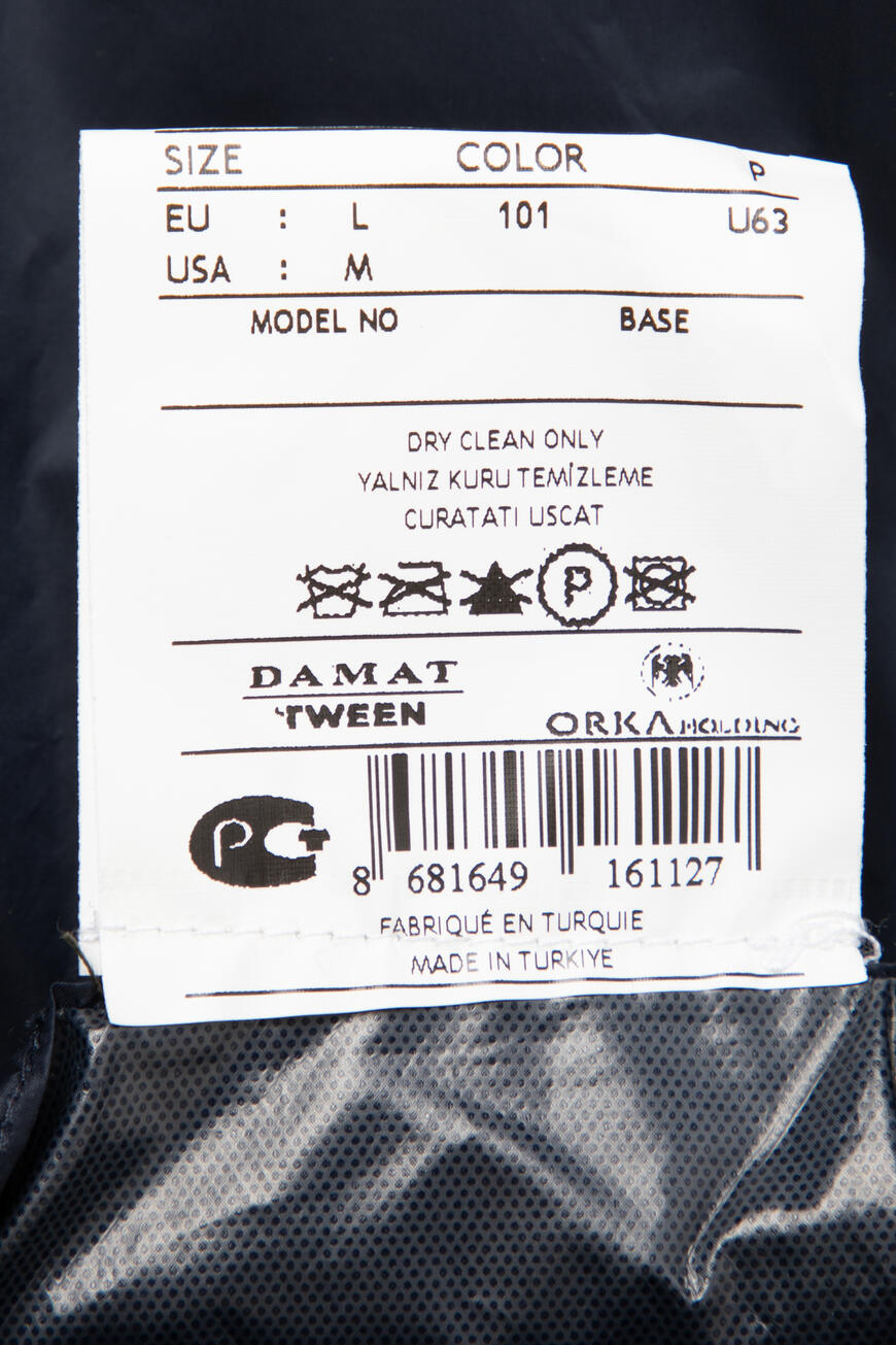 ветровка  т/синий универсального стиля с лицевой стороны