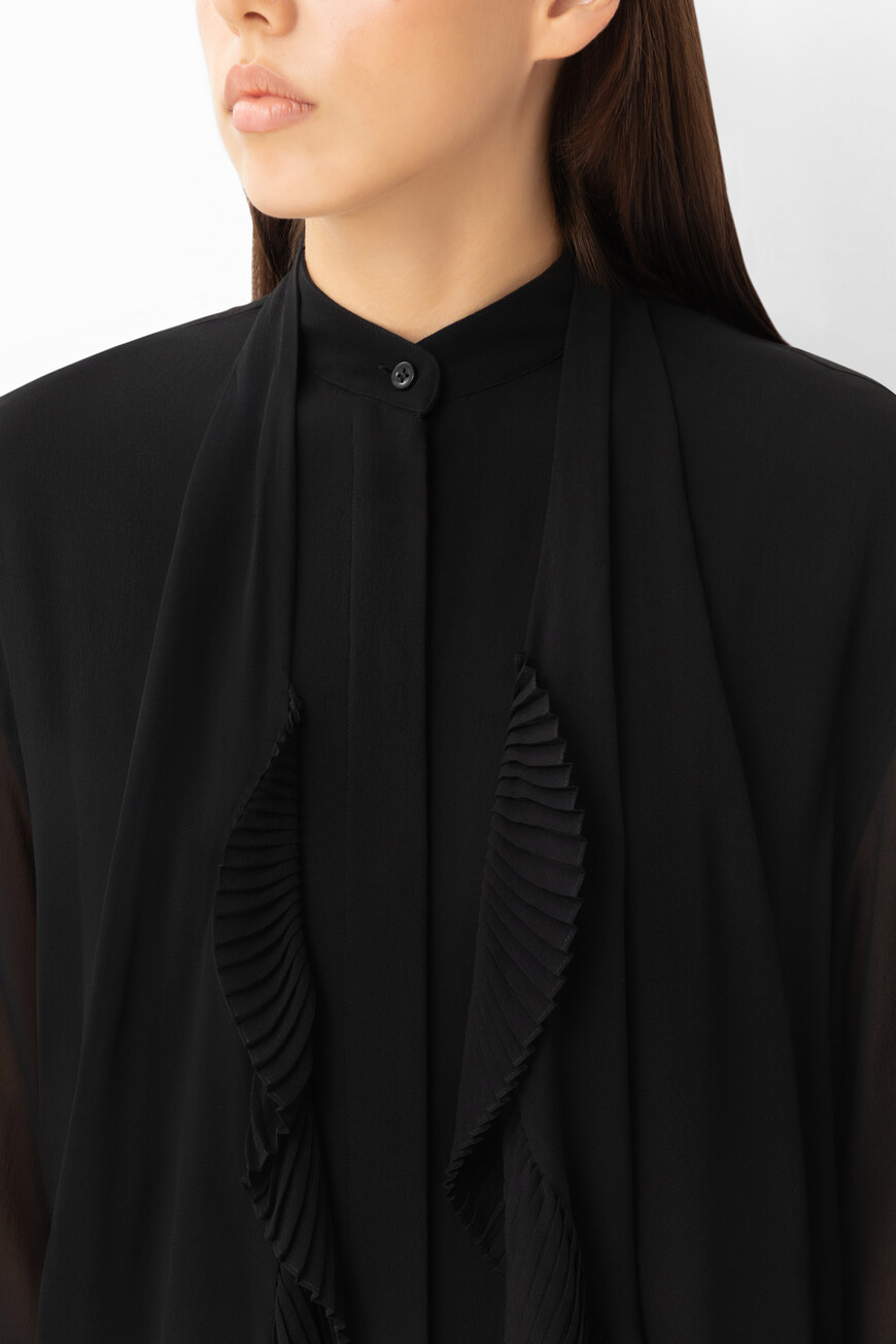 платье  из шелка черный BW20C610R4 001 купить с доставкой