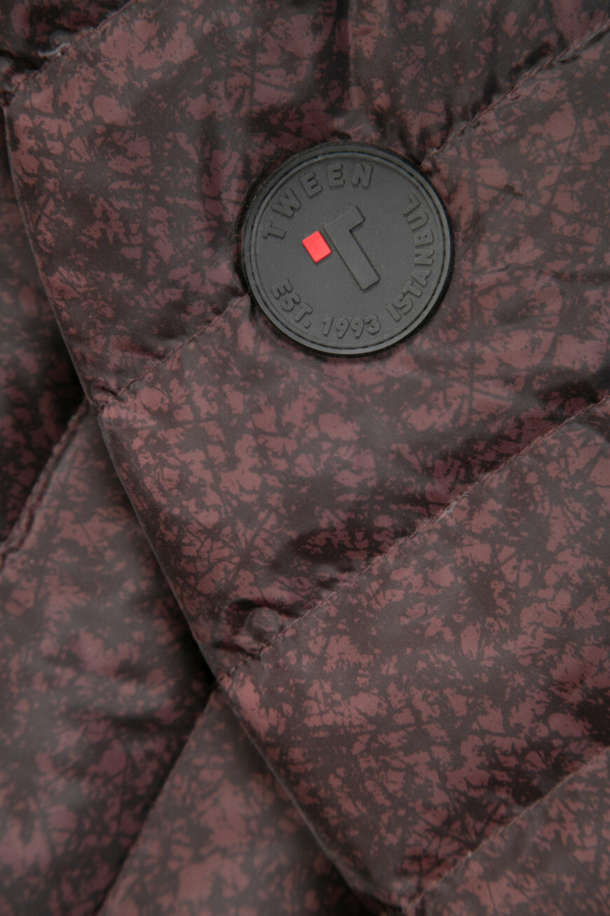 куртка  бордовый из италии вид сбоку