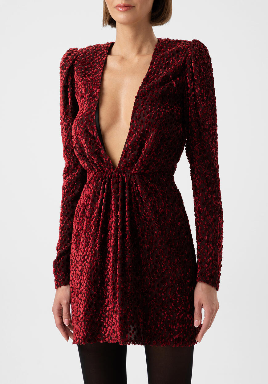 

Платье Saint Laurent, Бордовый