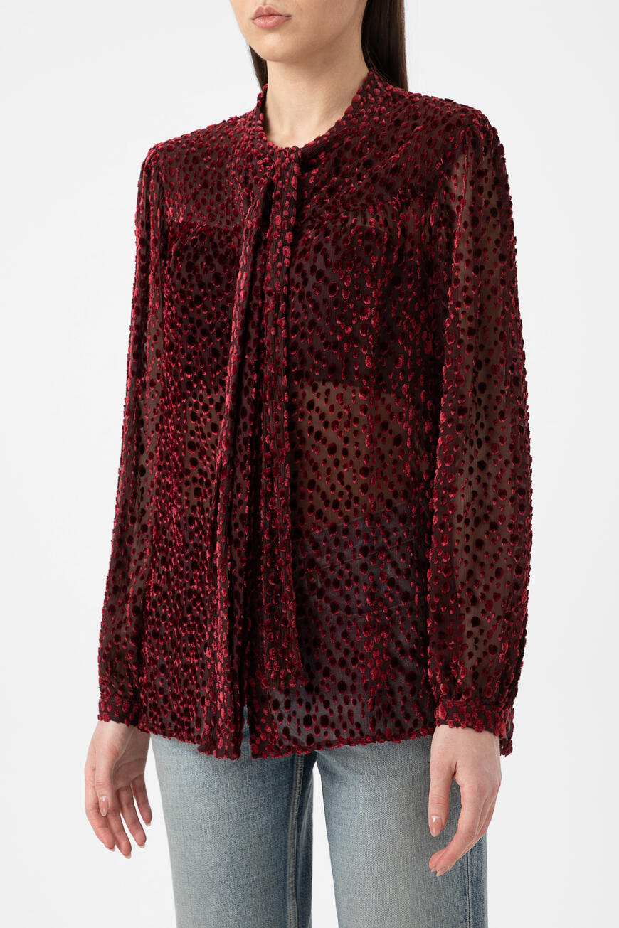 

Блуза Saint Laurent, Бордовый