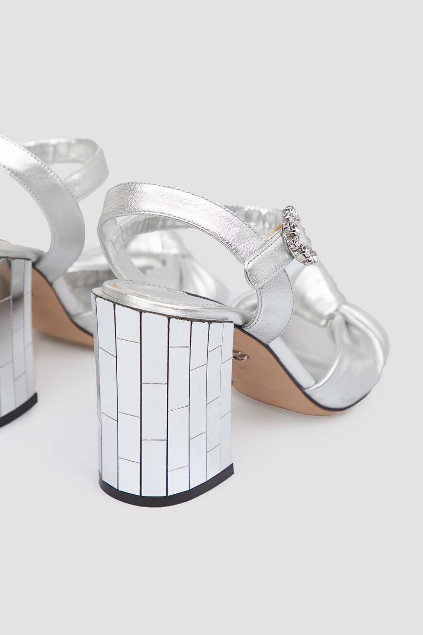 босоножки  с зеркальным каблуком CR0803 A1016 80998 по распродаже