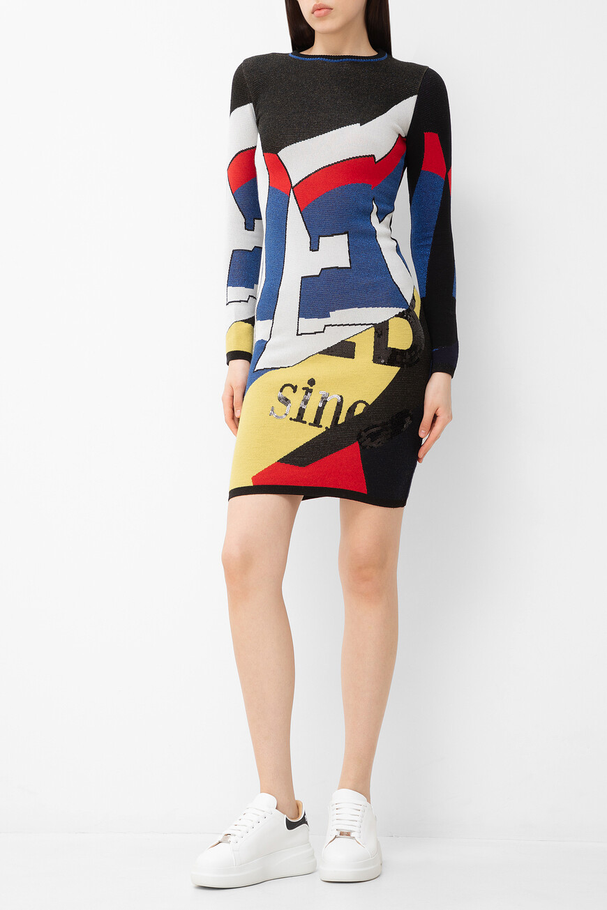 платье  с принтом и пайетками I2PAH04 7311 0001 со скидкой