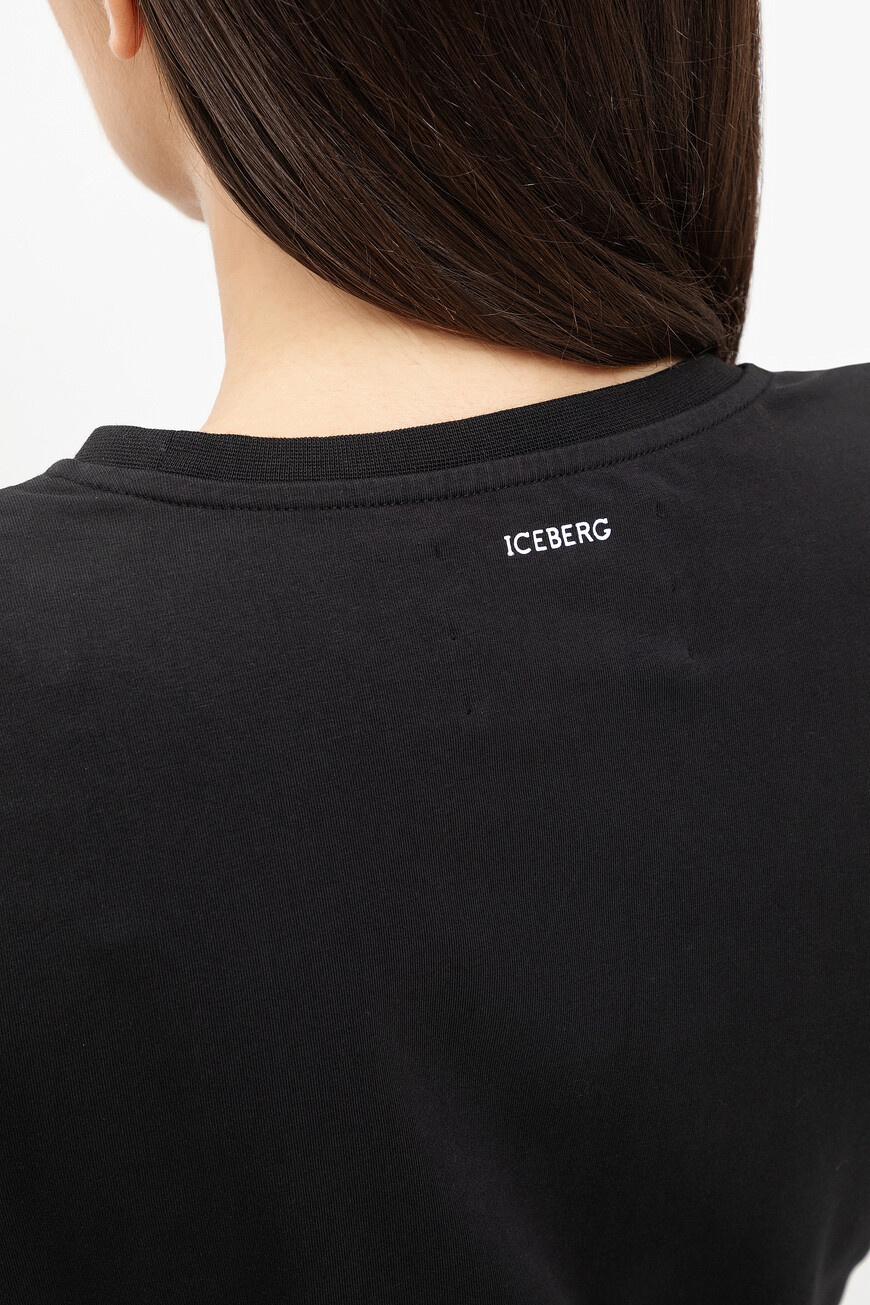 футболка  с декором пайетками P19 I2PF072 6309 9000 по низкой цене