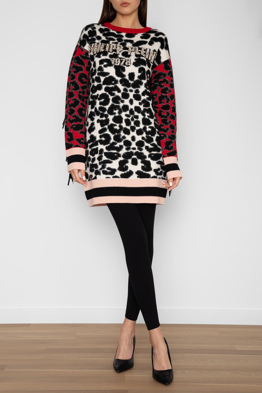 джемпер  с лого из кристаллов A19C WKO0289 PTE003N 21 купить с доставкой