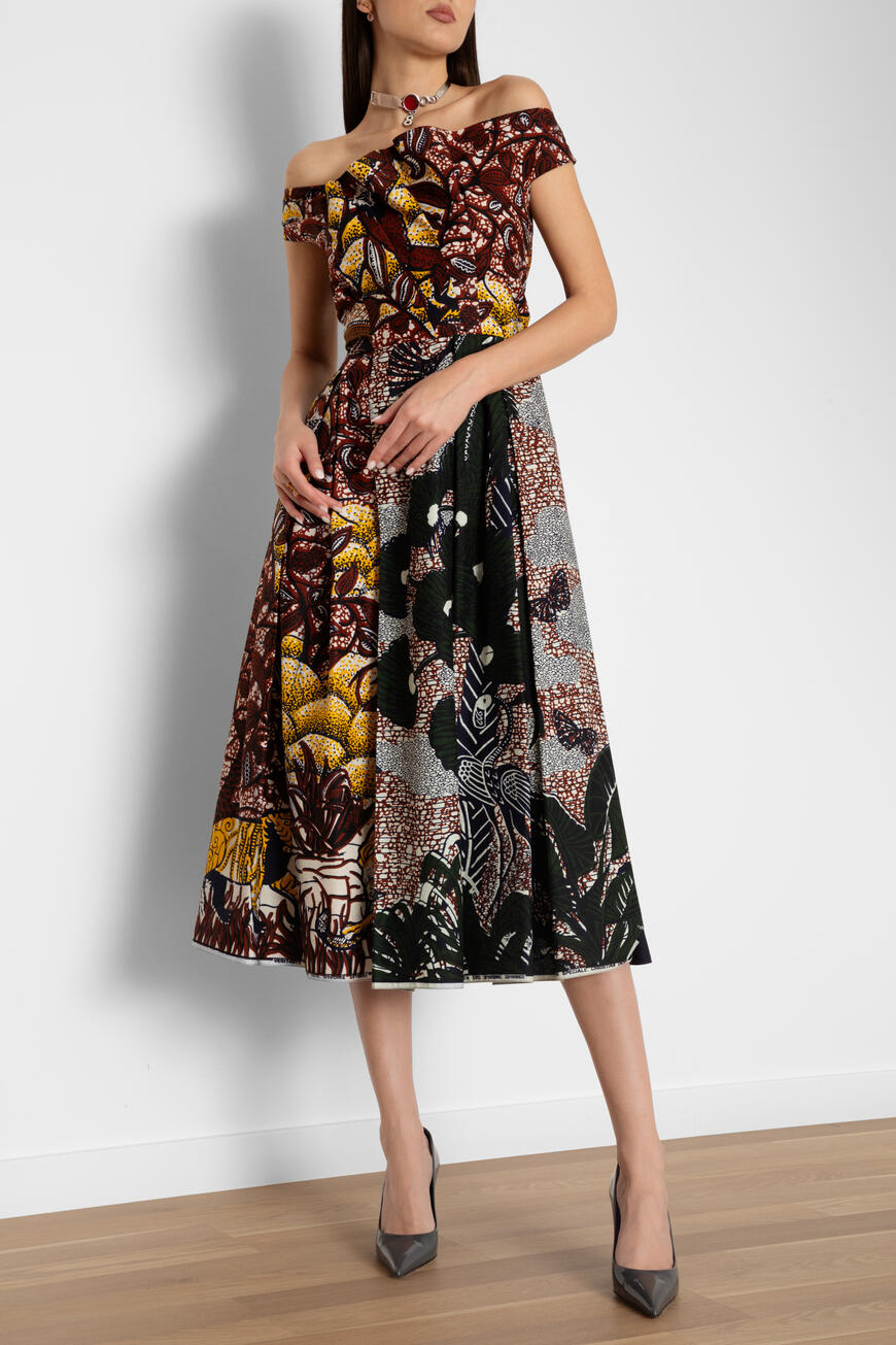 платье  с принтом fauna 011R26ACMIX 9831 со скидкой