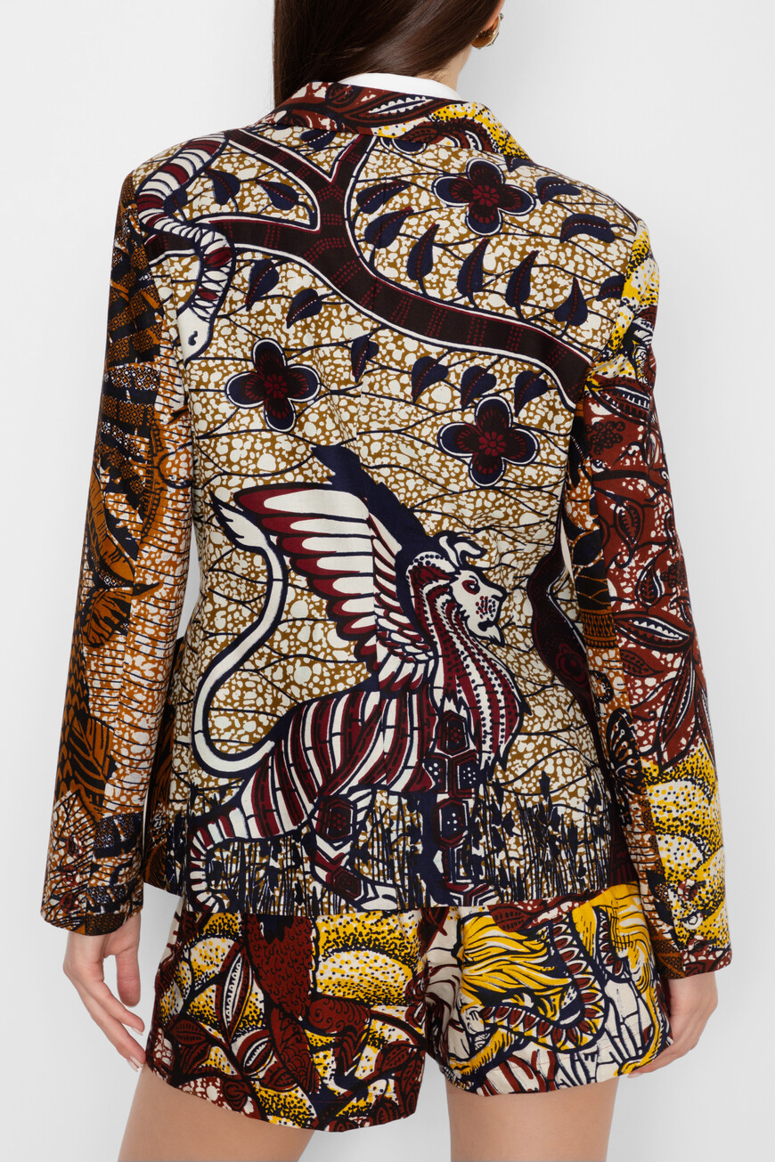 пиджак  с принтом toile de jouy цветной 011V03ACMIX 9831 по акции