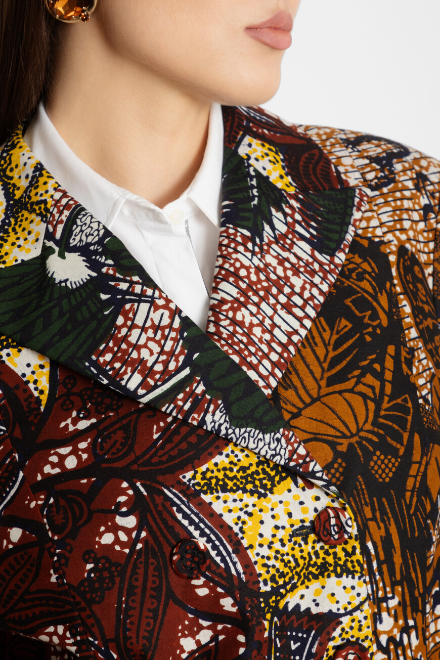 пиджак  с принтом toile de jouy цветной 011V03ACMIX 9831 купить с доставкой