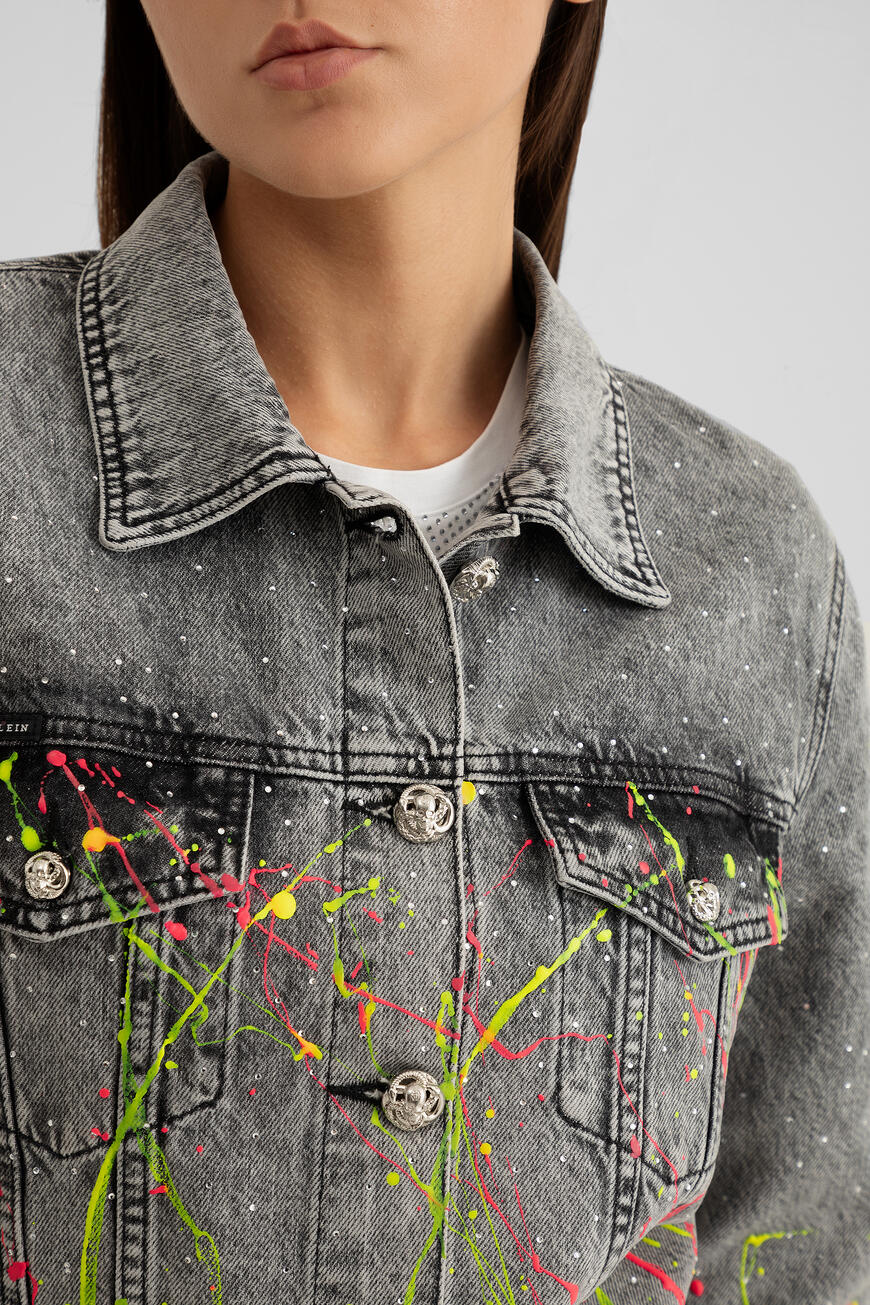 куртка  с цветным напылением серый/цветной S20C WDB0365 PDE004N 10SP купить с доставкой