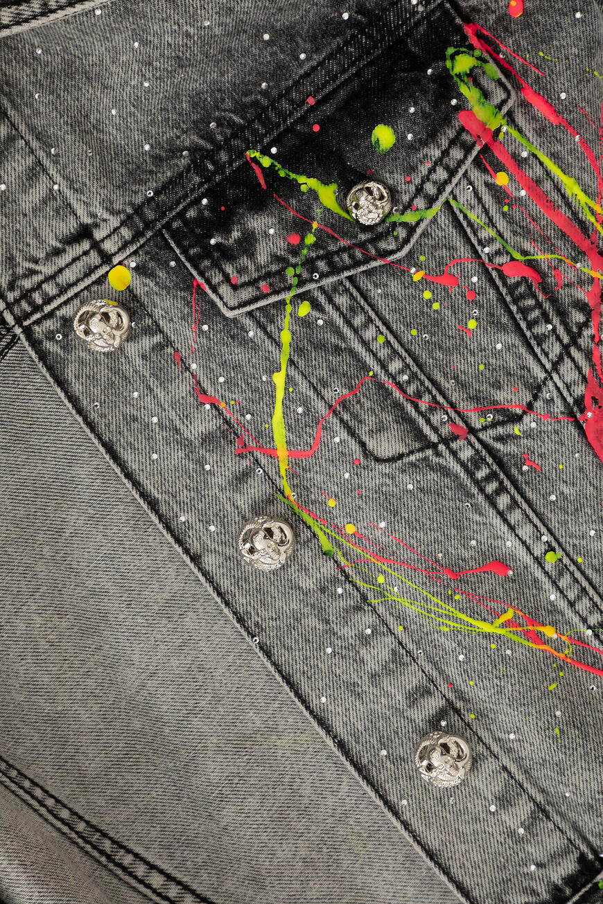 куртка  с цветным напылением серый/цветной S20C WDB0365 PDE004N 10SP со скидкой
