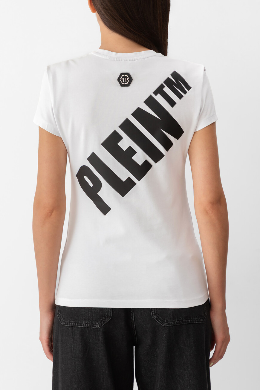 футболка  с контрастным лого белый P20C WTK1951 PTE003N 01 по акции