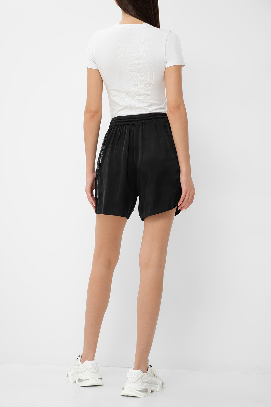 шорты  с лампасами черный I2PD031 5296 9000 по акции