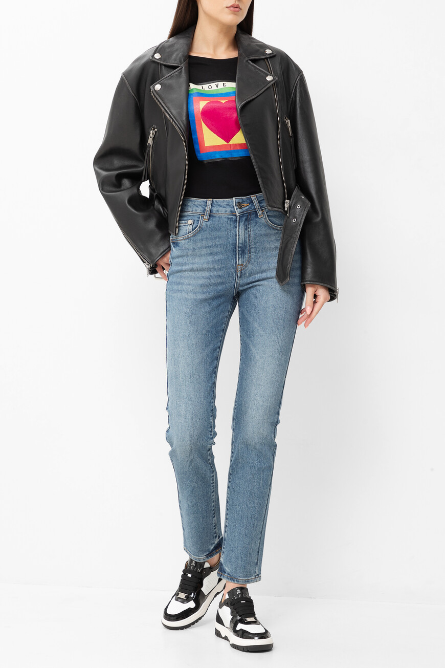 футболка  с крупным принтом I2PF095 6301 9000 со скидкой