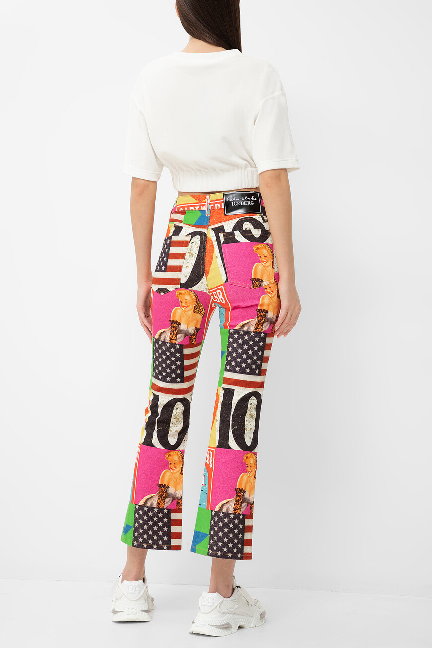 джинсы  с дизайнерским принтом I2P2K04 6201 S0X1 по акции