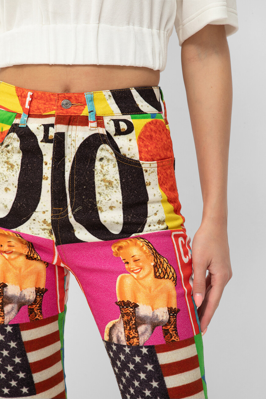 джинсы  с дизайнерским принтом I2P2K04 6201 S0X1 купить с доставкой