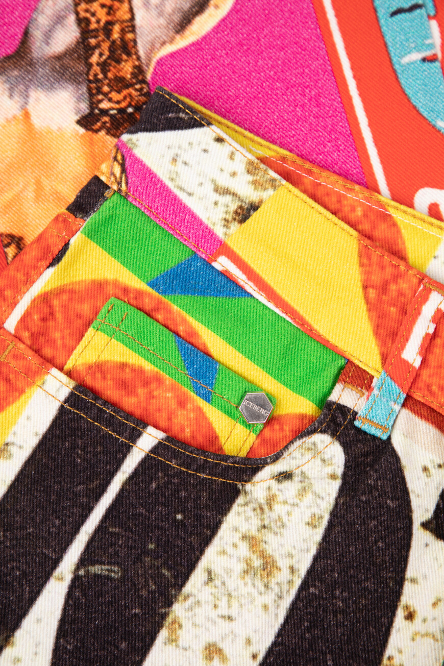 джинсы  с дизайнерским принтом I2P2K04 6201 S0X1 на официальном сайте