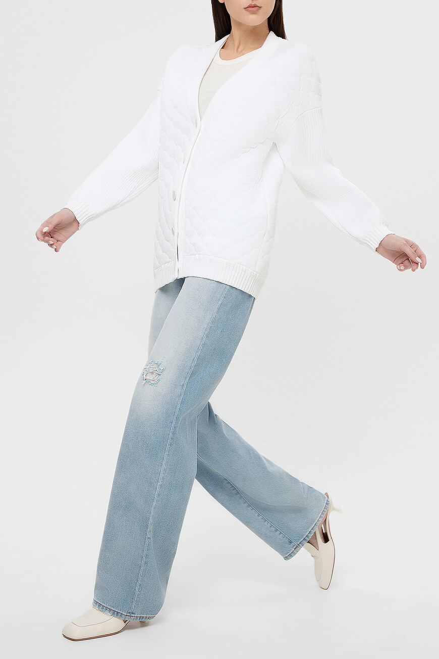 кардиган  с фактурным узором FZC825 AD5G F0ZNM по низкой цене