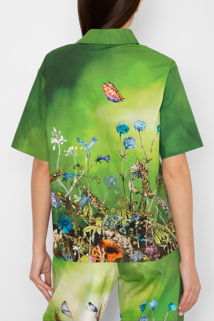 рубашка  с цветочным принтом 111B36A3837 6848 по акции