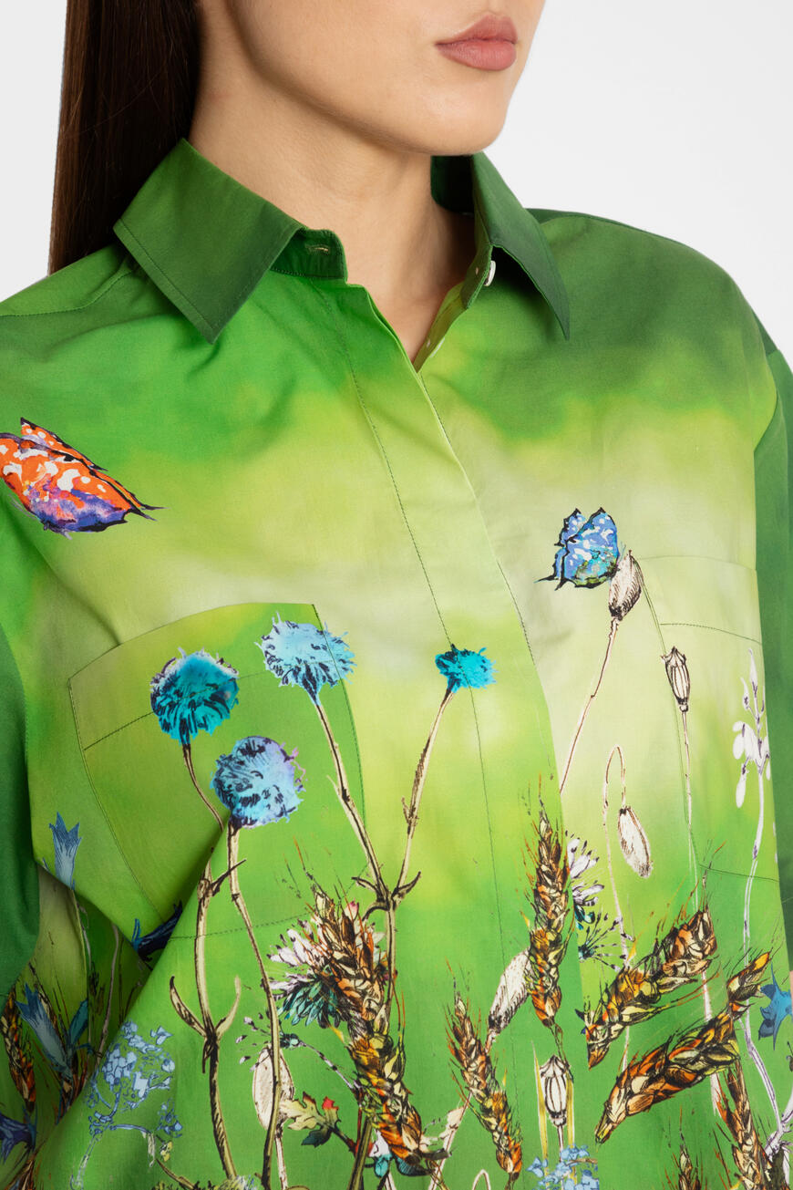 рубашка  с цветочным принтом 111B36A3837 6848 купить с доставкой