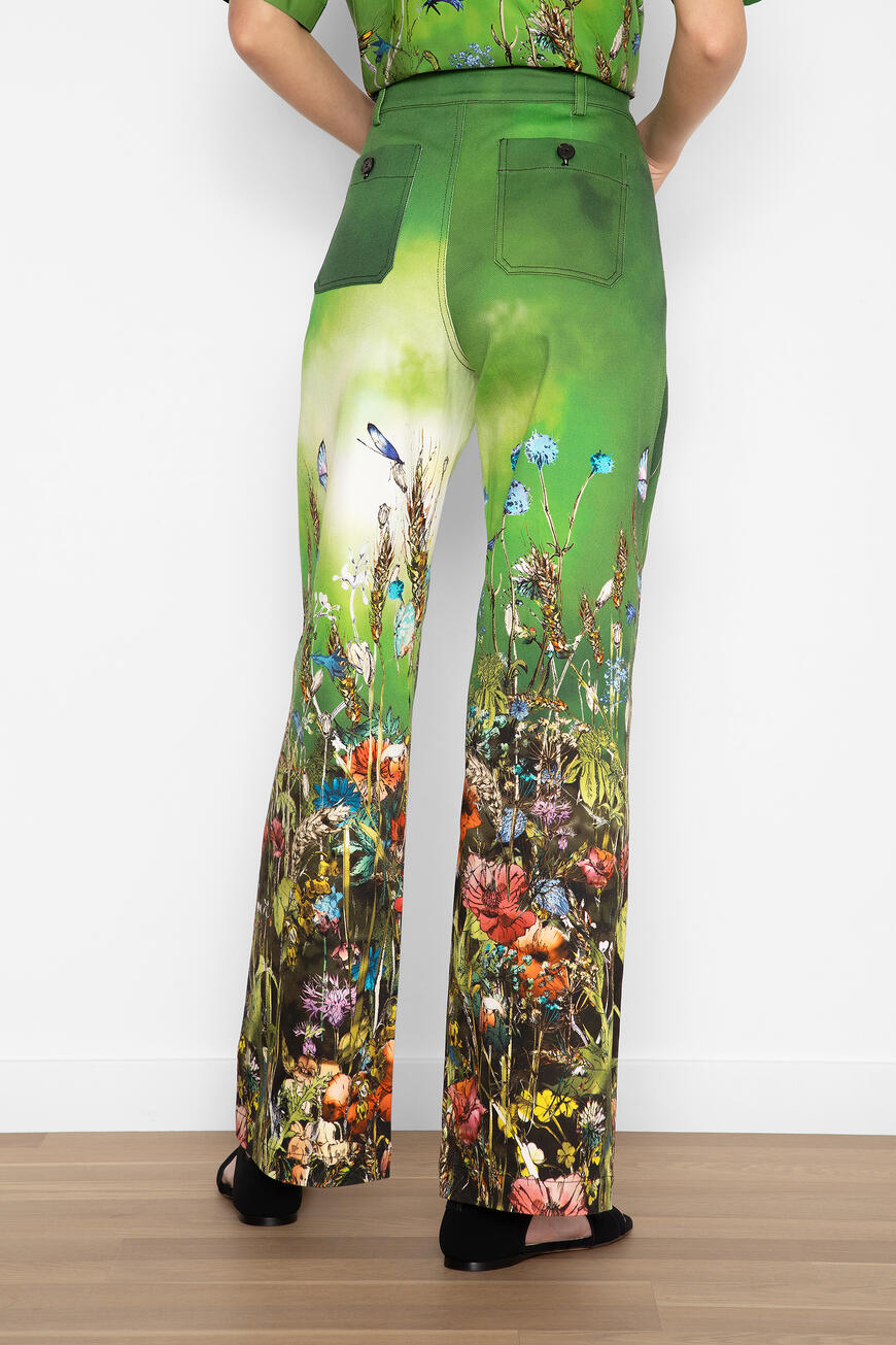брюки  с цветочный принтом 117P40A3839 6848 по акции