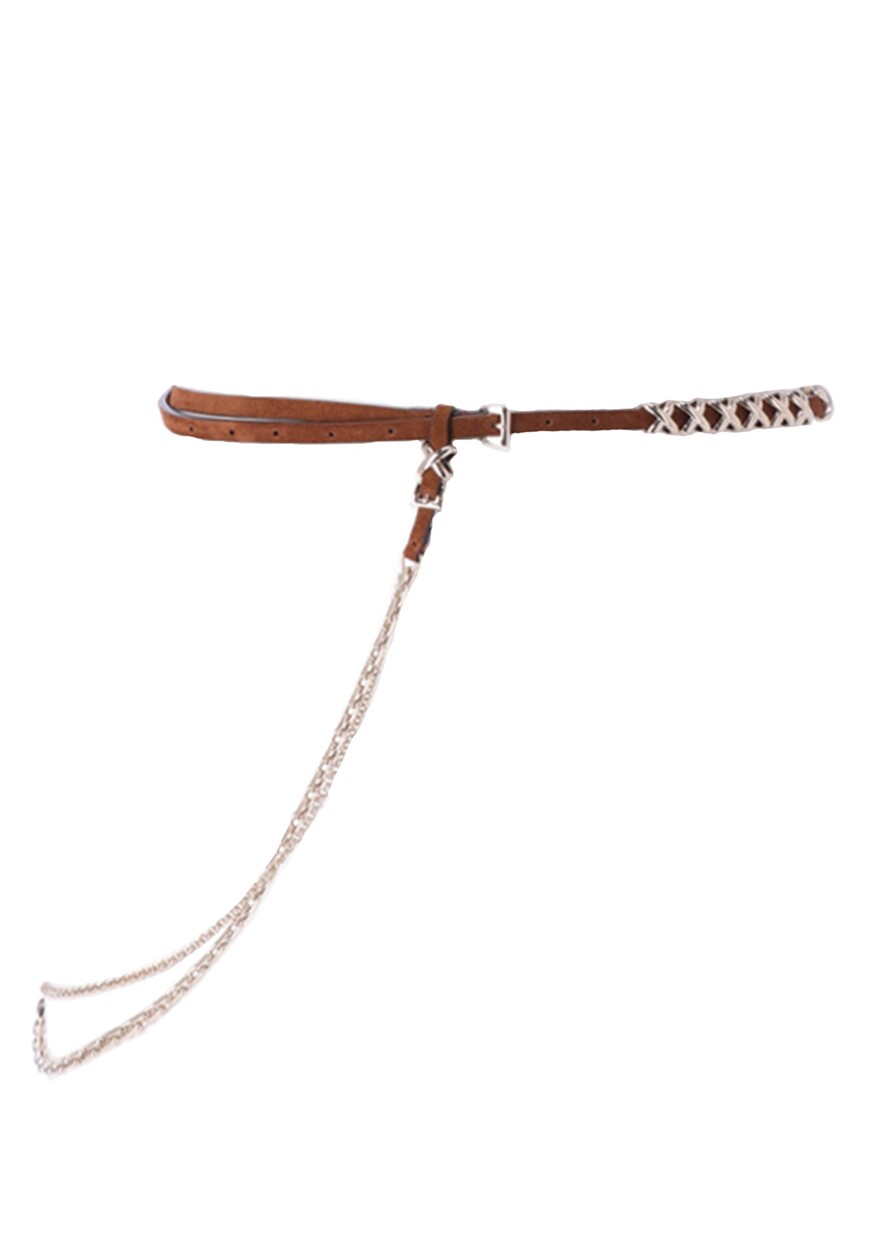 Кожаный Пояс С Цепочкой