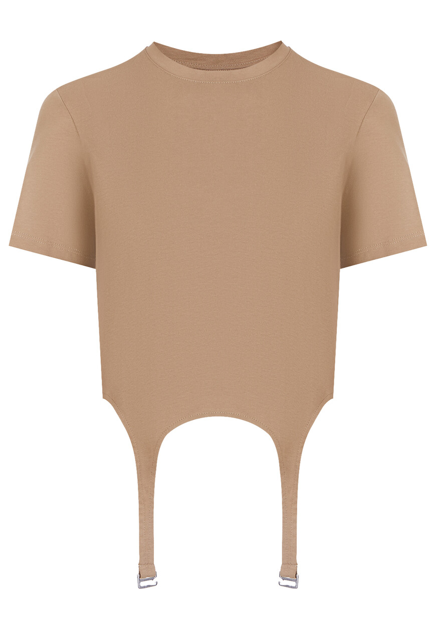 

Футболка Dion Lee, Бежевый