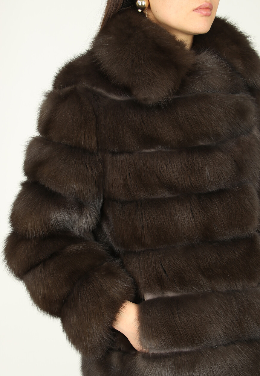 шуба  ZIMBLY DARK 46 со скидкой