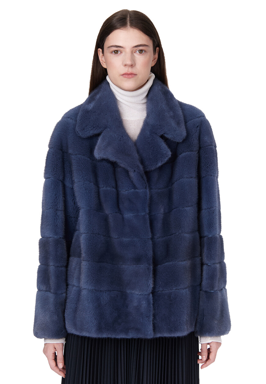 шуба  LIRIA mod PALACE BLUE 48 по низкой цене