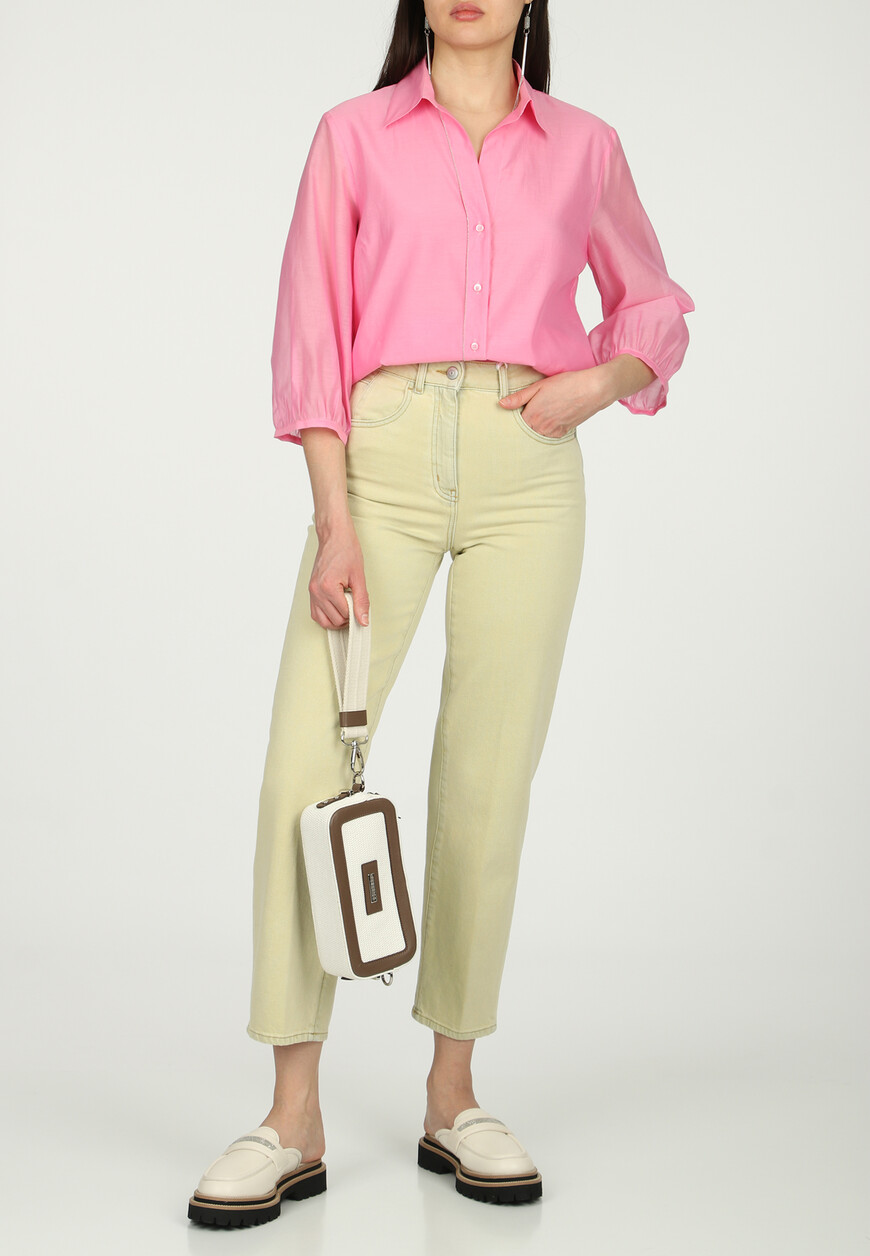 рубашка  от бренда peserico вид слева