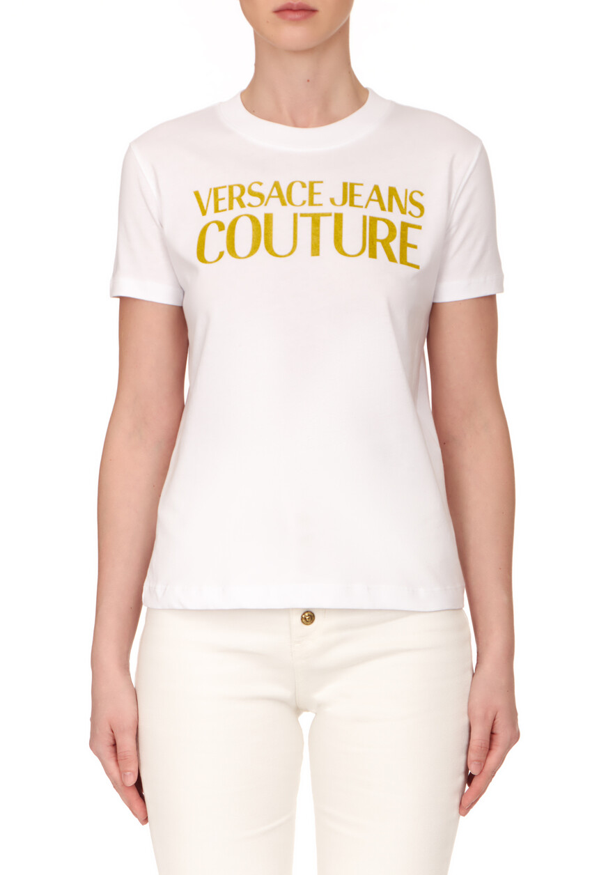 футболка versace jeans couture из проверенных материалов со скидкой