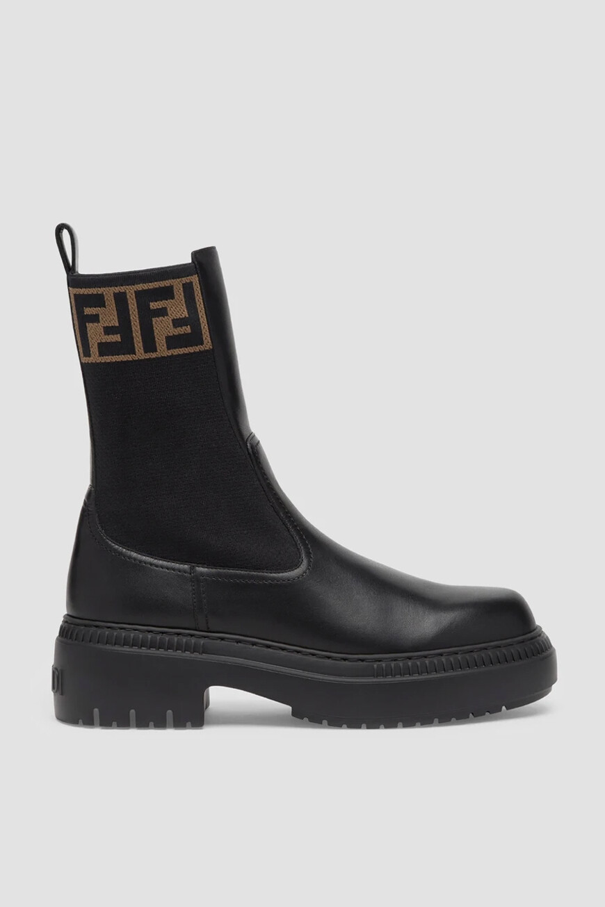 

Ботинки Fendi Модель Domino, Черный
