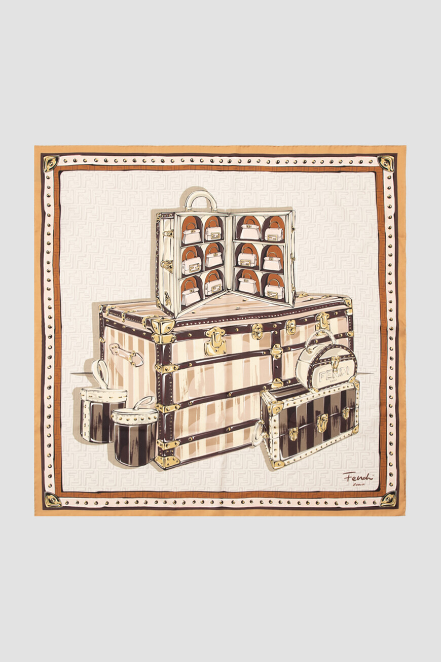 

Платок Fendi, Бежевый/коричневый