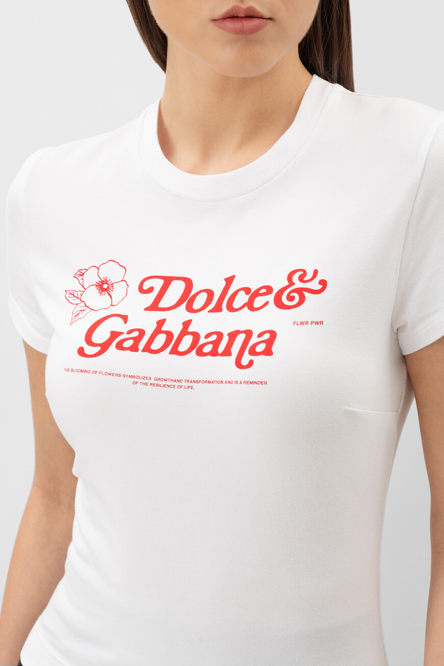 футболка  модель из коллекции flower power F8U48T GDCA2 W0800 купить с доставкой