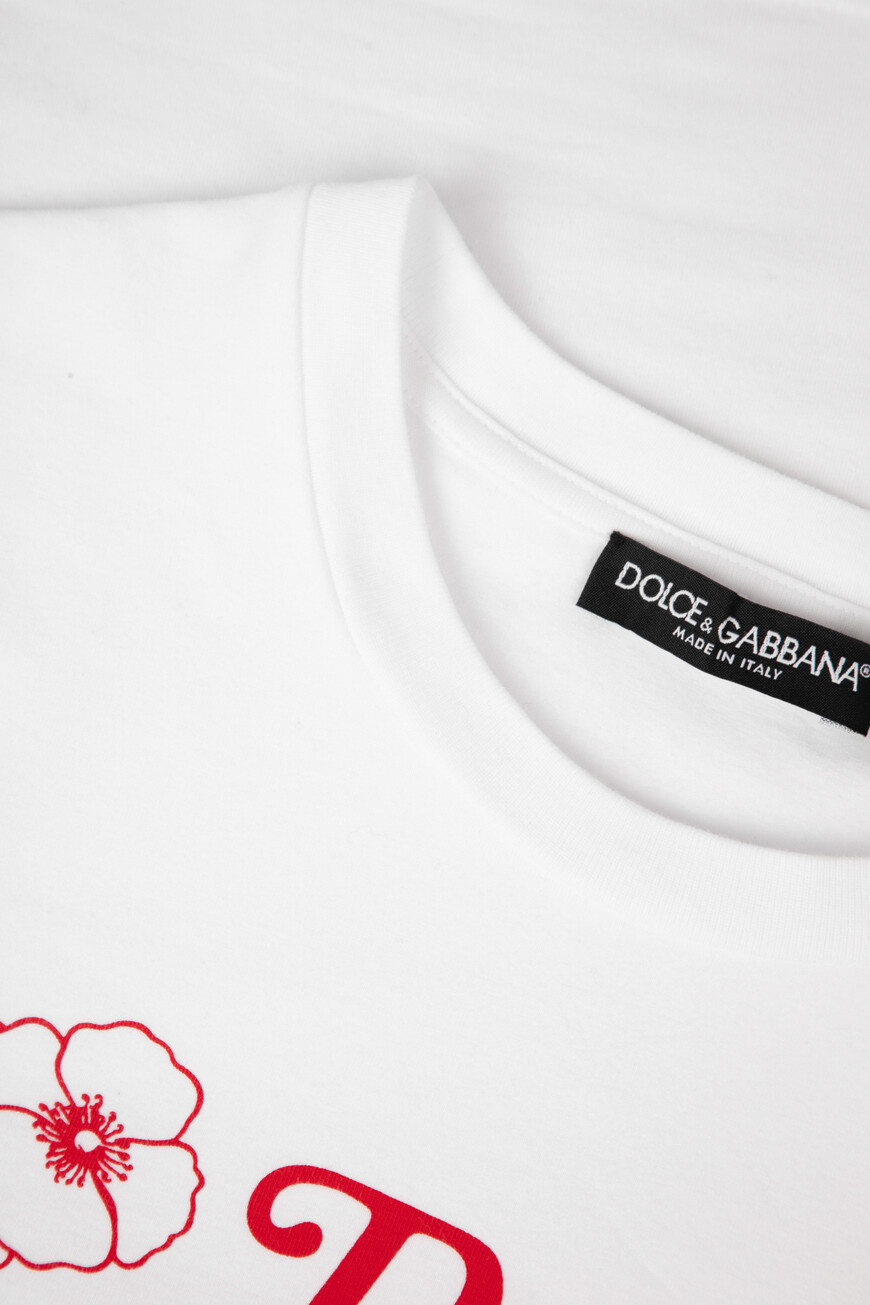 

Футболка Dolce & Gabbana Модель Из Коллекции Flower Power, Белый