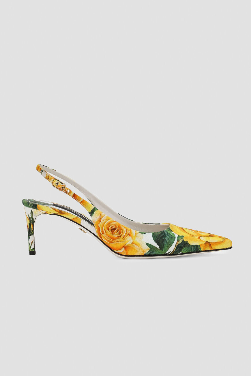 

Туфли Dolce & Gabbana Модель Lollo Из Коллекции Flowering, Желтый/белый