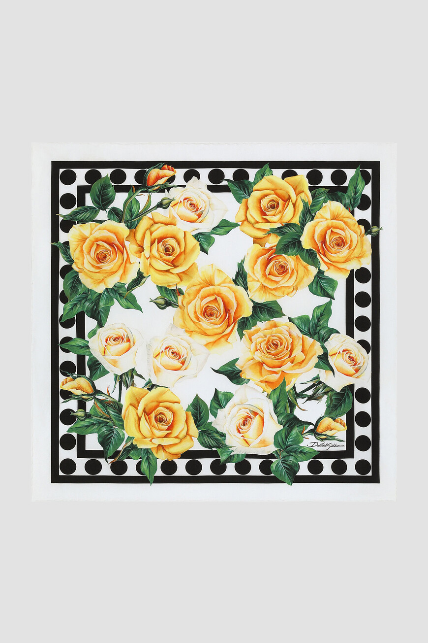

Платок Dolce & Gabbana Модель Из Коллекции Flowering, Желтый/белый