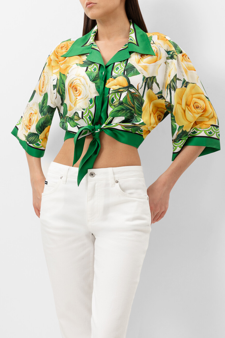 

Блузка Dolce & Gabbana Модель Из Коллекции Flowering, Желтый