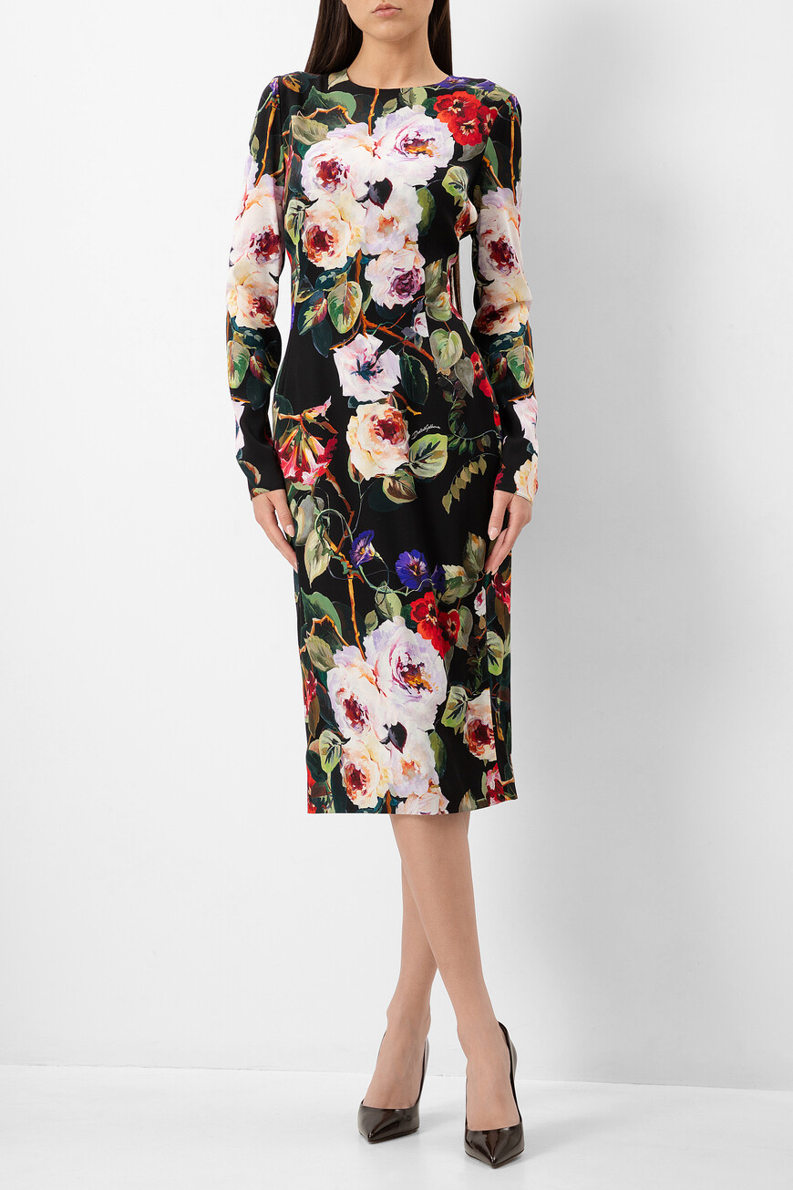 

Платье Dolce & Gabbana Модель Из Коллекции Flower Power, Цветной