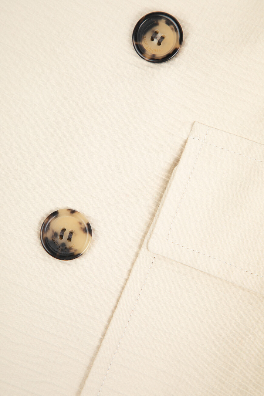 

Плащ Saint Laurent Модель Saharienne, Кремовый