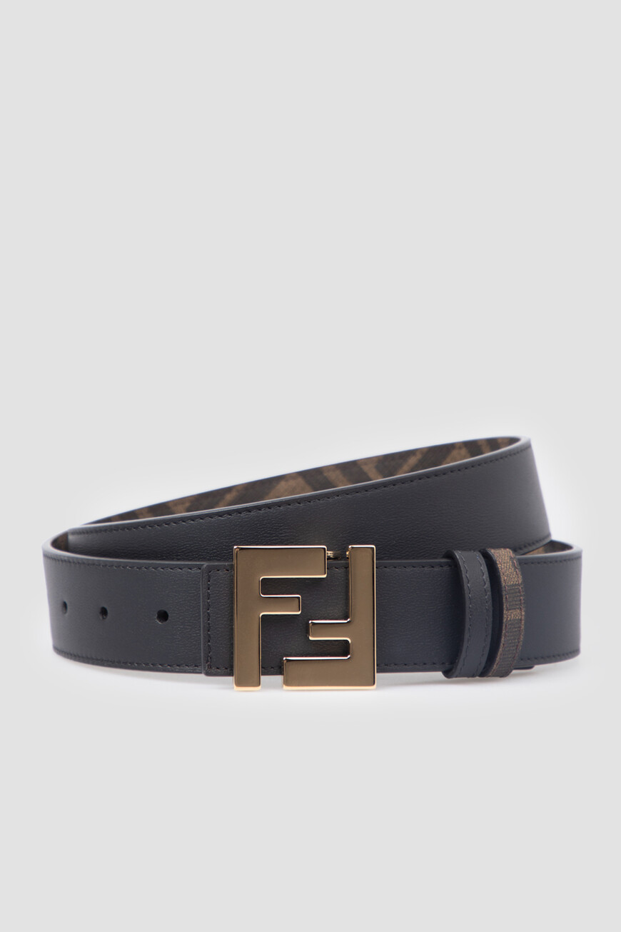 

Ремень Fendi Модель Ff Squared, Черный/коричневый