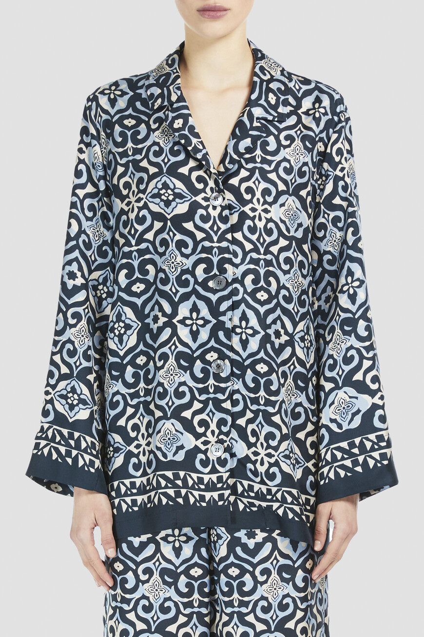 

Рубашка Max Mara, Белый/голубой/синий