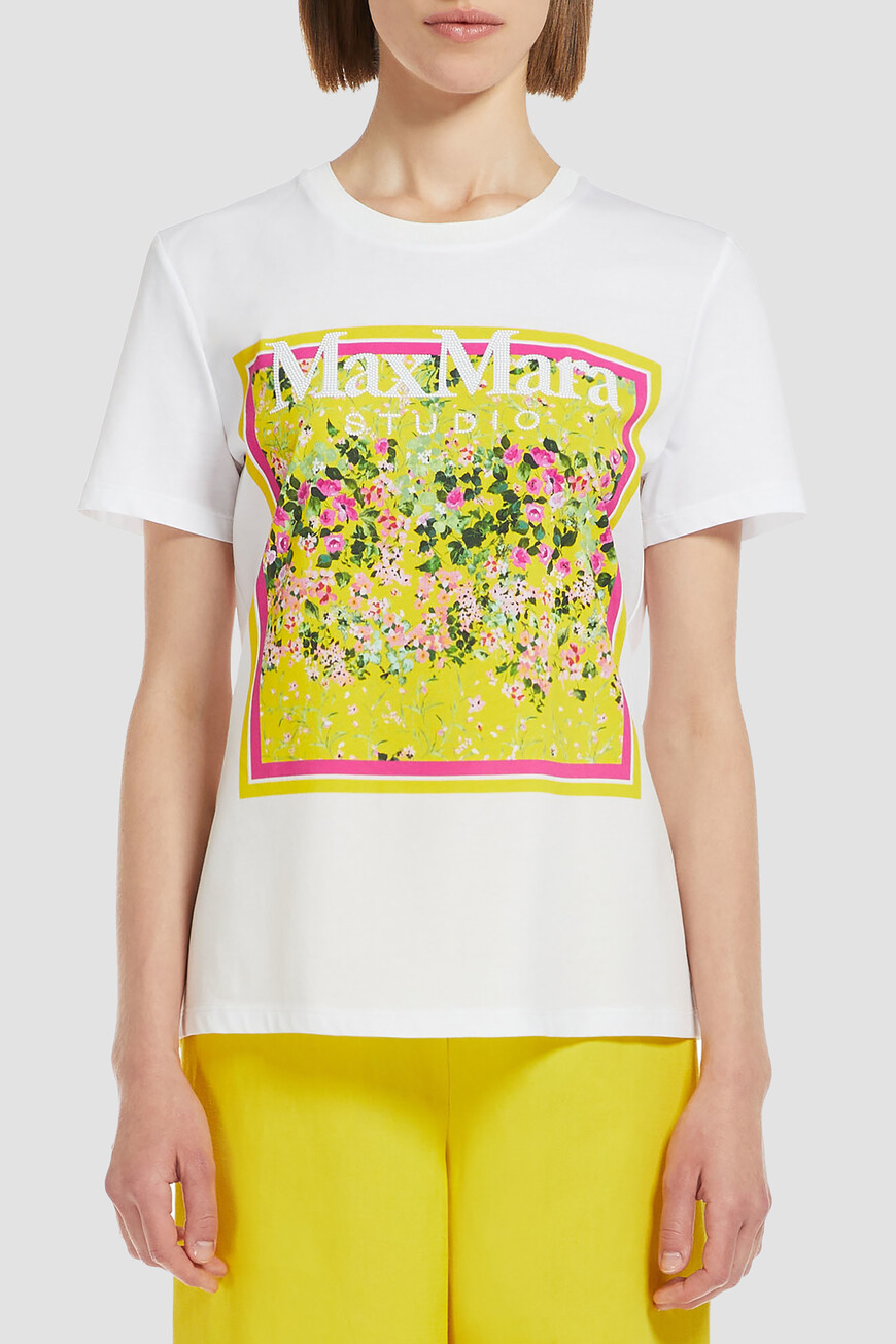 

Футболка Max Mara, Желтый/белый
