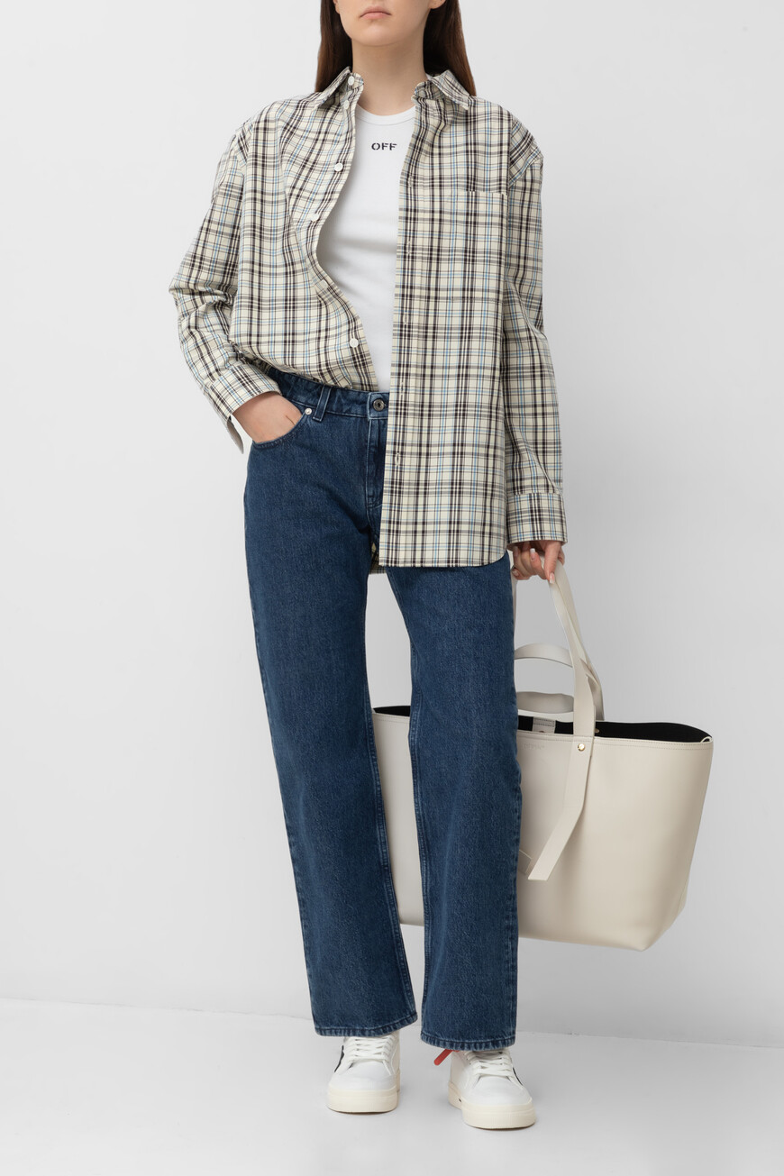 джинсы  модель в стиле 90-х годов OWYA059C99DEN0014600 со скидкой