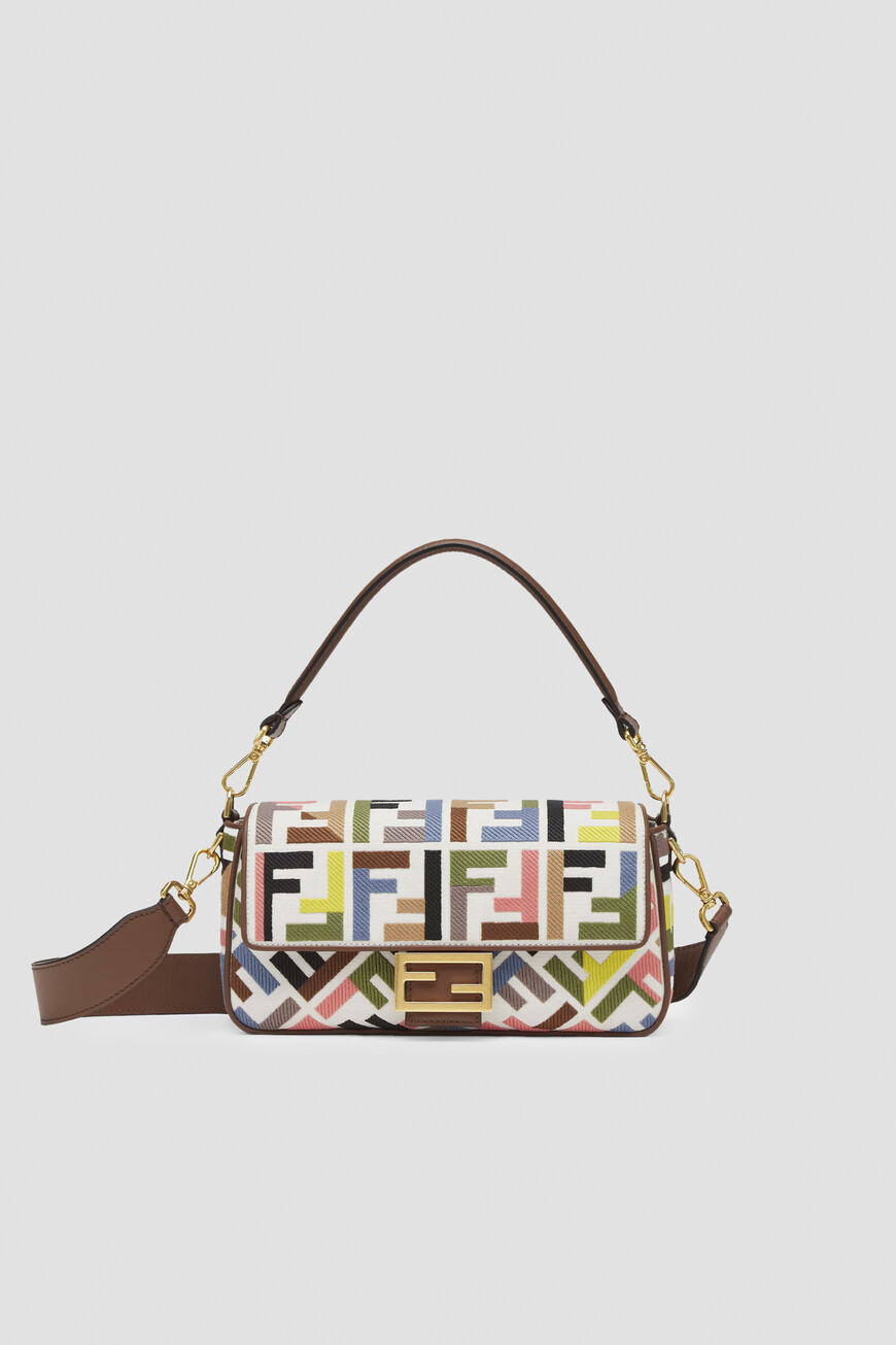 

Сумка Fendi Аксессуар Из Модельного Ряда Baguette, Цветной/белый