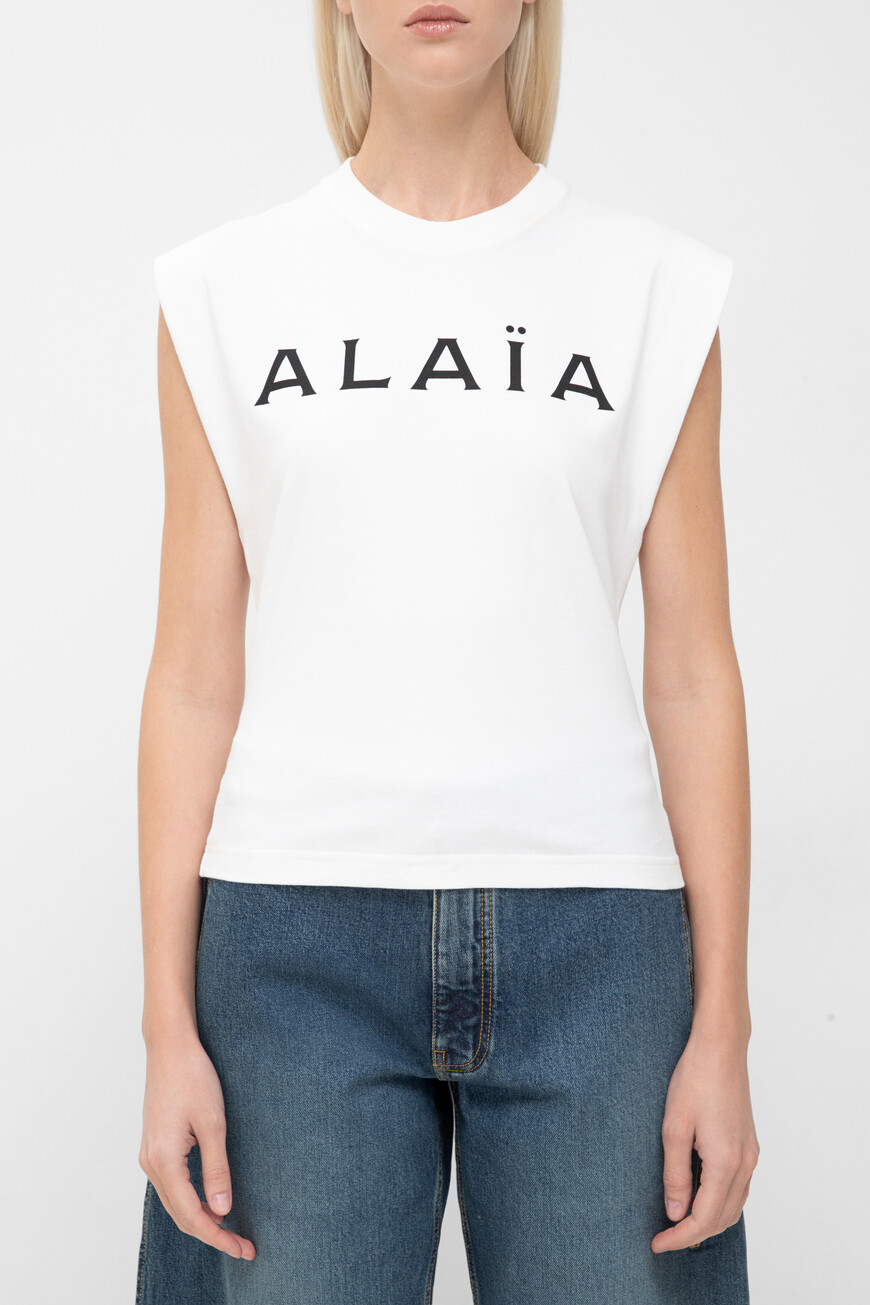 

Футболка Alaia, Белый/черный
