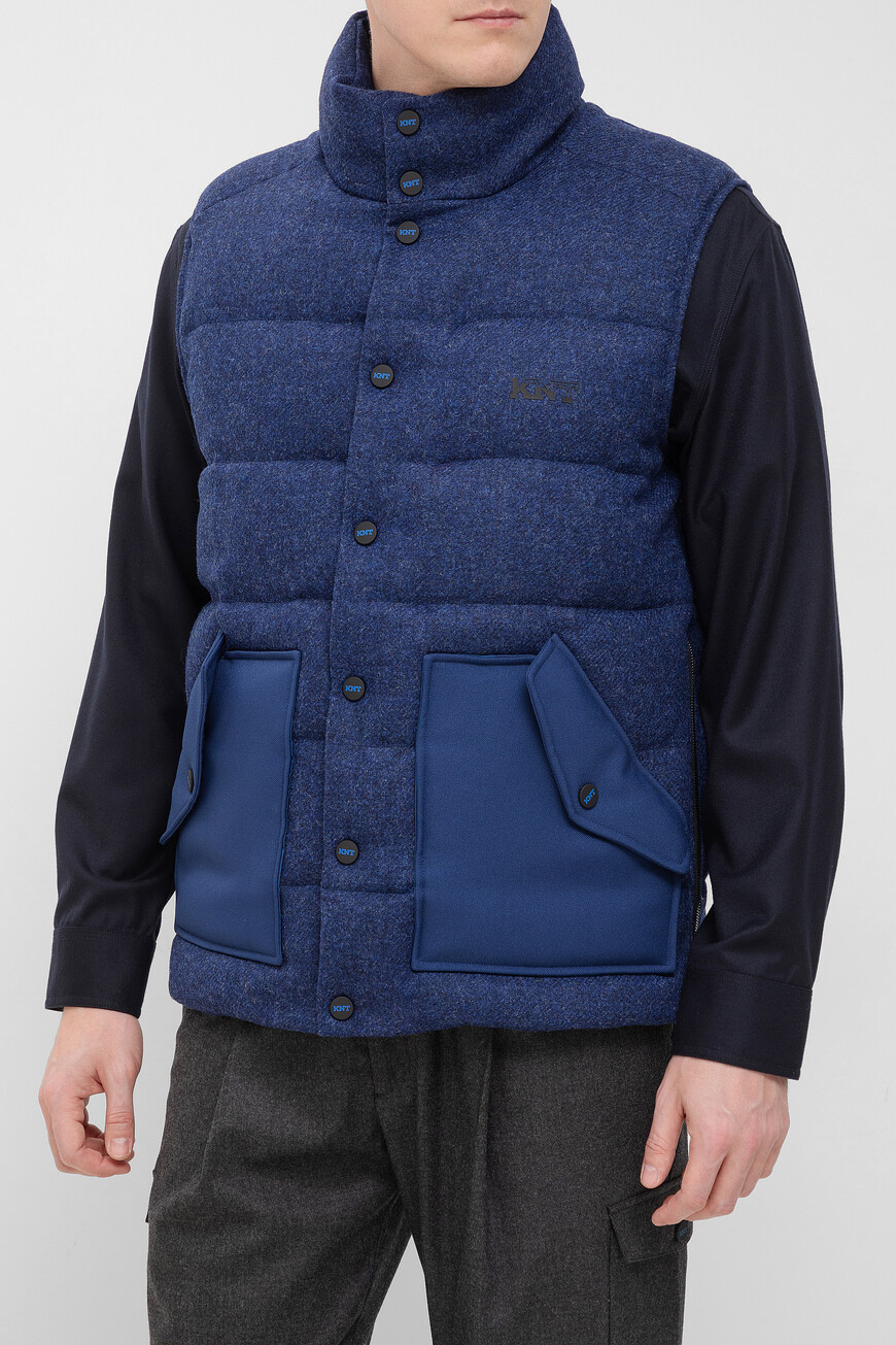 

Жилет Kiton Модель Из Коллекции Knt, Синий