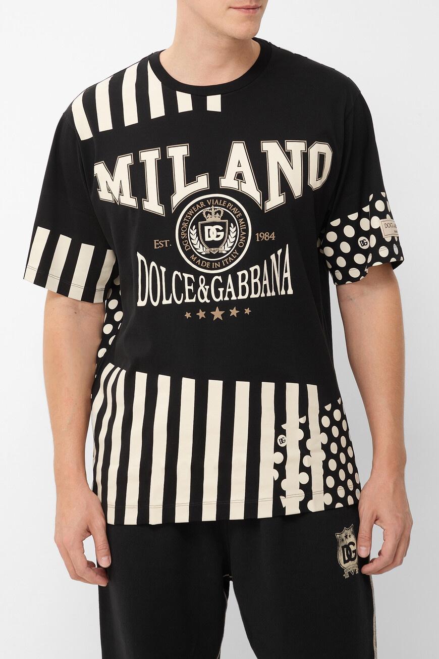 

Футболка Dolce&Gabbana Модель Из Коллекции Palermo, Черный