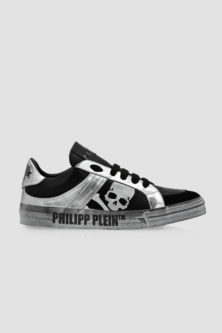 

Сникеры Philipp Plein Модель Lo-Top Retrokickz ™, Черный/серебристый