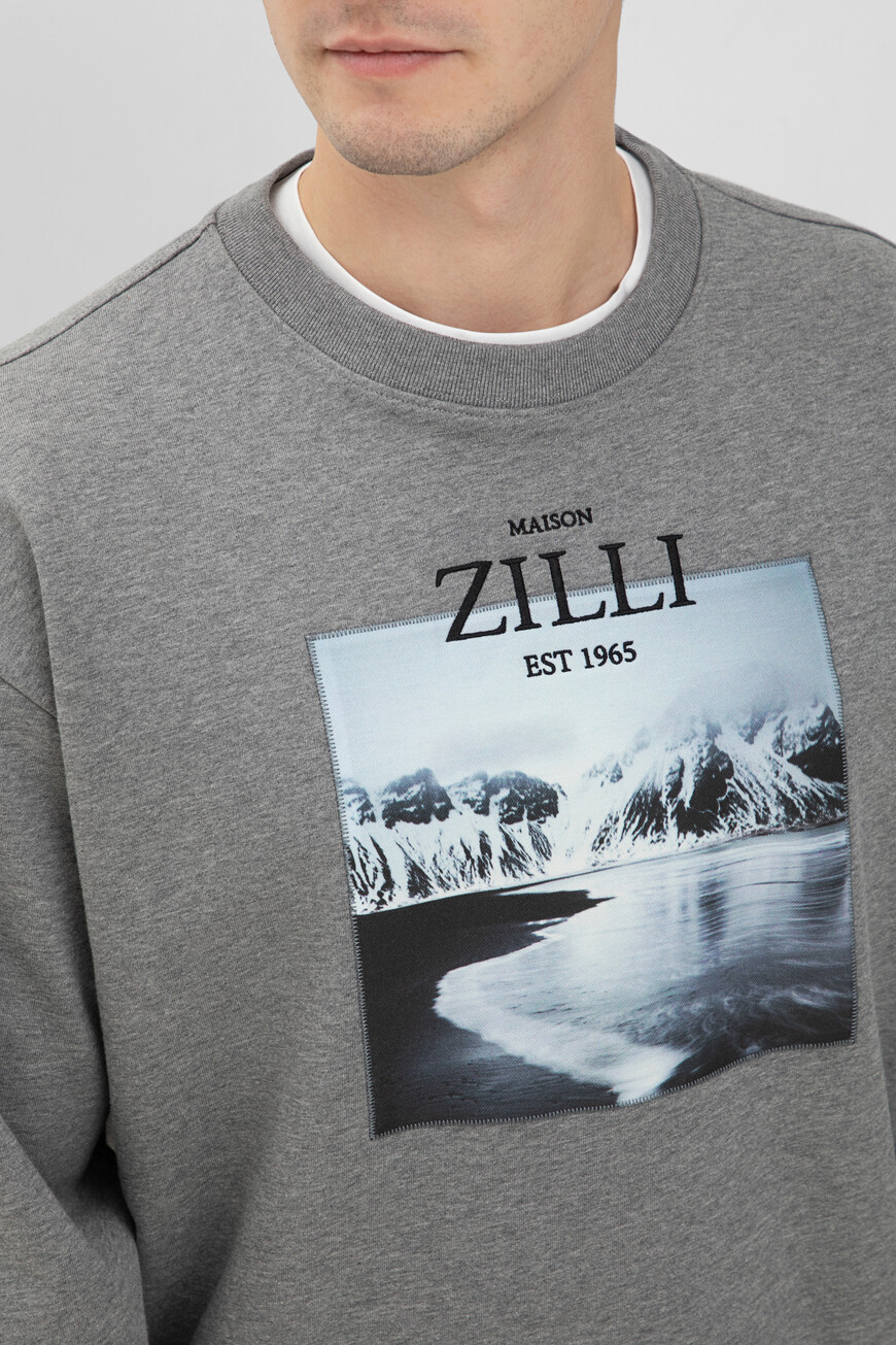 свитшот  SWS001M0100VLM009 N216. купить с доставкой